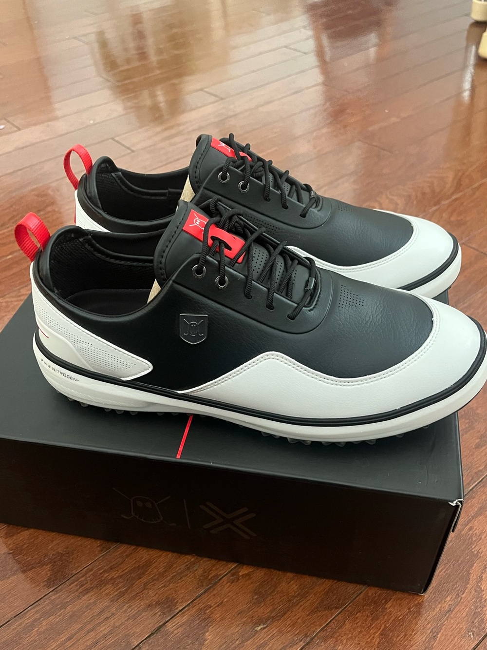 Ghost Golf REAPER SL Spikeless Golf Shoes – Black/White